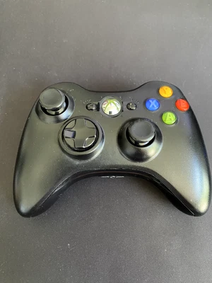 $14.99 • Buy Official OEM Microsoft Xbox 360 Black Wireless Controller Tested
