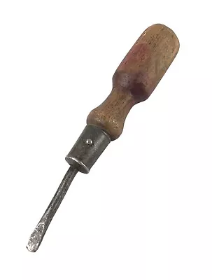Old Screwdriver Wooden Handle Unique Collectible Daily Utility Tool G47-565 • $92.41