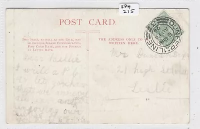 Fife DUNFERMLINE Double Ring With No 3  In Arcs  1905 Postmark /  Nave Of Abbey • £8