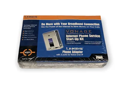 $45 • Buy Linksys Phone Adapter Vonage With 2 Port Voice Over IP VOIP PAP2 NEW Sealed