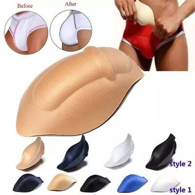 Soft Briefs Shorts Men Swimwear Enhancer Cup Underwear Sponge Pouch Bulge Pad • $7.78