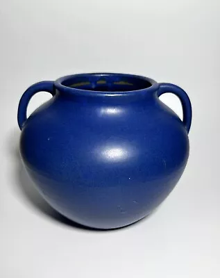 $95 • Buy Stunning Vintage Zanesville Stoneware Arts & Crafts Blue Vase