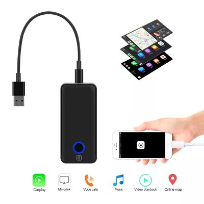 Universal Wired To Wireless Adapter Carplay Dongle AI Box For Car Stereo Apple • $27.29