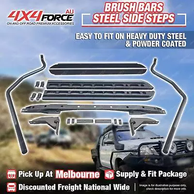 Side Steps Brush Rail Bars For Ford Ranger PJ PK PX Dual Cab MEL Stock • $550