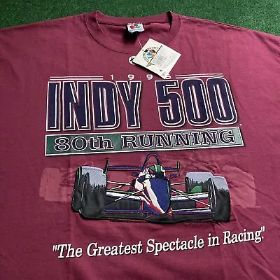 Vintage Indy 500 Shirt Mens XXL Red 1996 90S Racing USA Tee Deadstock • $25