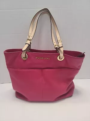 Gorgeous Michael Kors Fuschia Hot Pink Shoulder Bag Hand Purse Medium-Large Size • $34