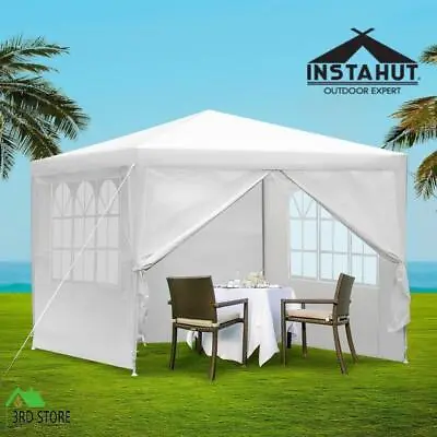 $72.42 • Buy Instahut Gazebo 3x3 Outdoor Marquee Gazebos Wedding Party Camping Tent 4 Wall Pa