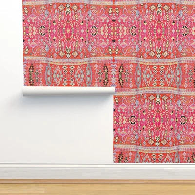 £9.89 • Buy Wallpaper Roll Kilim Moroccan Indian Indie Boho Ethnic 24in X 27ft