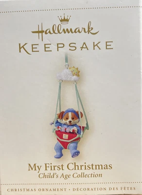 $9.99 • Buy Hallmark 2003 Keepsake Ornament My First Christmas Puppy In Jolly Jumper QXG2856