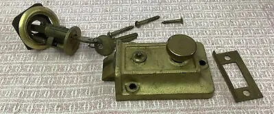 Yale Door Lock Steel & Brass Deadbolt Vintage Home Hardware • $25