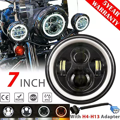 7  Motorcycle LED Projector Headlight For Yamaha XSR900 FZR600 V Star 1100 650O • $26.62