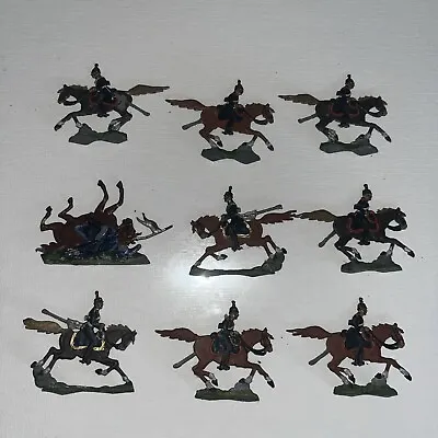 Tin Flat Toy Soldiers 30mm X 9 # 2 • $11.37