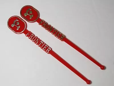 2 Vintage Swizzle Cocktail Sticks Frontier  Las Vegas Hotel Casino Lot C2352 • $7.19