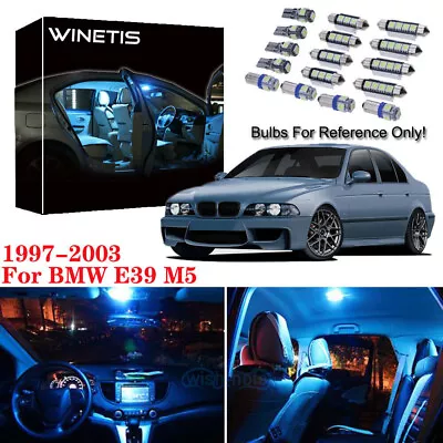 11Pcs Ice Blue Error Free Interior LED Light Package Kit For 1997-03 BMW E39 M5 • $11.81