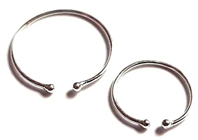 Nose Ring Cheater Fake Or Pull Through Earring 925 Real Silver Hoop 8mm Or 10mm  • £3.49