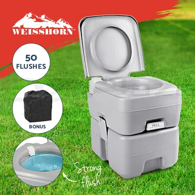 Weisshorn 20L Portable Camping Toilet Outdoor Potty Caravan Travel Boating + Bag • $102.95