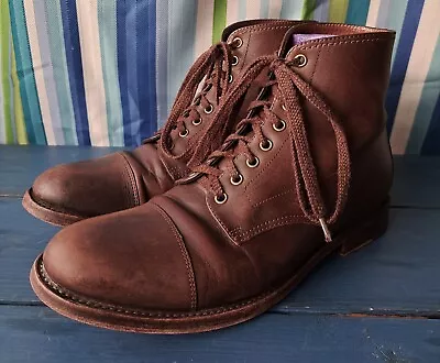 Ll Bean Brown Leather Cap Toe Dress Boots Mens Size 9 D 973083 • $54.55