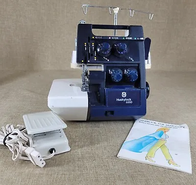 Husqvarna Huskylock 535D Serger Sewing Machine & Handbook Japan • $180