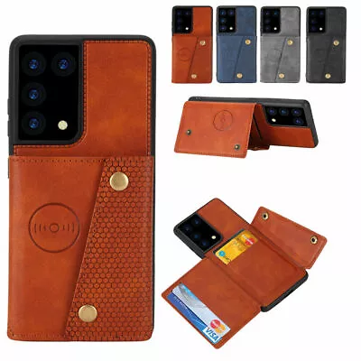 $15.89 • Buy For Samsung S20FE S21Ultra S20 S10 S9 S8 A20 A50 Wallet Case Leather Card Cover