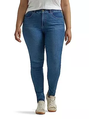 Lee Women's Plus Size Ultra Lux Comfort With Flex Motion High Rise Skinny Jea... • $49.36