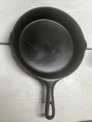 Vintage Unmarked Vollrath #8 Side Score Cast Iron Skillet W/Heat Ring • $125