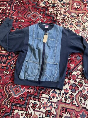 $100 • Buy 90s Vintage Champion Denim/sweat Zip Up RARE