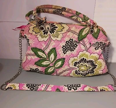 Vera Bradley Priscilla Pink Purse  Paisley With Removable Shoulder Strap Chain • $12