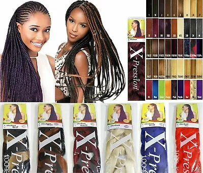 X-pression Ultra Braiding Hair Expression  Kanekalon  Original All Colors • £4.95