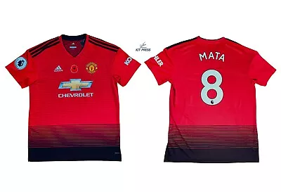 Manchester United 18/19 Home Shirt Rare Poppy Embroidery MATA 8 BNWT** • £99.99