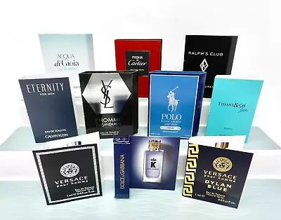 Men's Set Of 10 Cologne Samples Ralph Lauren Versace Dolce & Gabbana Cartier V • $29.96