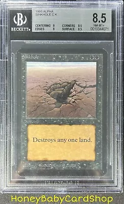 MTG Limited Edition Alpha 1993 Sinkhole BGS 8.5Q++ (Baby Quad++) NM/MT+ 93/94 • $349.95