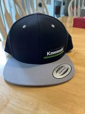 NEW Kawasaki  Black Snap Back Hat Cap • $34.99