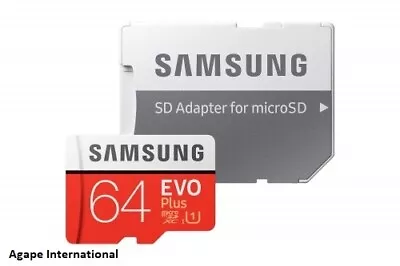 Samsung EVO Plus 64GB Class 10 100MB/s Micro SD TF Memory Card • $19.95