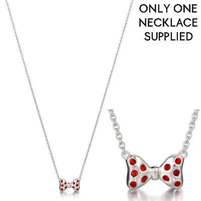 Chamilia Disney Minnie Mouse Necklace Bowtique Bow Silver Swarovski Genuine  • £39.99