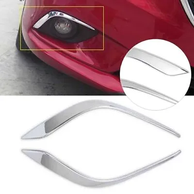 Front Fog Light Lamp Eyebrow Cover Trim Chrome For Mazda 6 Atenza 2014-2016 2015 • $18.17