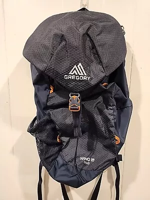 Gregory Nano 18 H2O Hyrdration Backpack Navy Blue/ Orange No Bladder  • $39.99