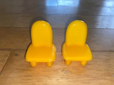 Fisher Price My First Dollhouse Furniture Yellow Chair Lot Of 2 • $10.80