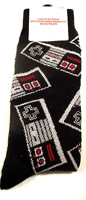 Nintendo Controller Crew Socks Black Mario Bros NES 64 Switch Gaming • $7