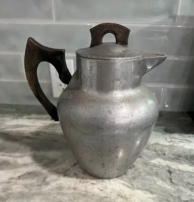 1930 S Vintage Super Maid Cookware Aluminum Coffee Pot Pitcher Wooden Handle • $10