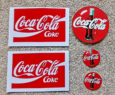 Coca- Cola Vinyl Graphics Stickers Ideal For Fridge Of Individual Styling X 5 • £3.99