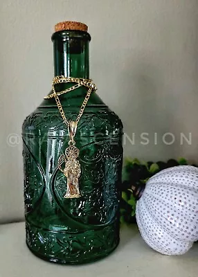 La Santa Muerte Grim Reaper 18k Gold Filled 22  Chain Necklace  • $13.33