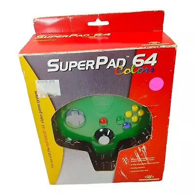 Performance Superpad 64 Controller Nintendo 64 N64 Green With Game Shark Poster • $24.93