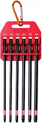 Long Impact Bit Set T15-T40 TORX 6-Inch Length 6-Piece Industrial Strength 1/4  • $28.50