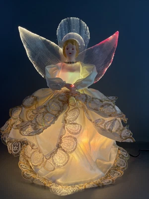 £25.99 • Buy Vintage Fibre Optic Angel Christmas Decoration. Table Top Decoration. 30cm Boxed