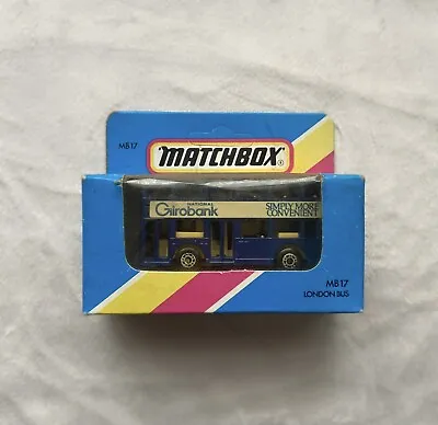 G857-matchbox Superfast Mb17-c London Bus And Original Box. Girobank  • £9