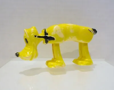 Vintage PLUTO Ramp Walker Toy Walt Disney Prod Mickey's Dog Cartoon Yellow • $18.95