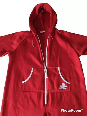 Joggies - Unisex Oversized Small Plus Red Adult Footless Hoodie One Piece Sz SP • £17.32