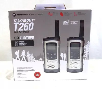 Motorola Talkabout T260 Handheld Two Way Radios 2 Pack • $59