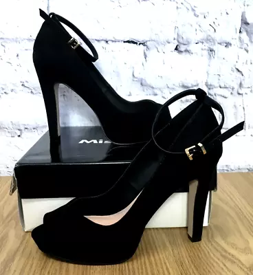 Miss KG Suedette Heels Strappy Court Anete UK Size 7 New (MG140K3) • £15