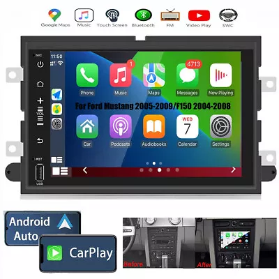 Android 12 Car Stereo Radio GPS Navi Apple CarPlay BT For 2005-2010 Ford Mustang • $135.90